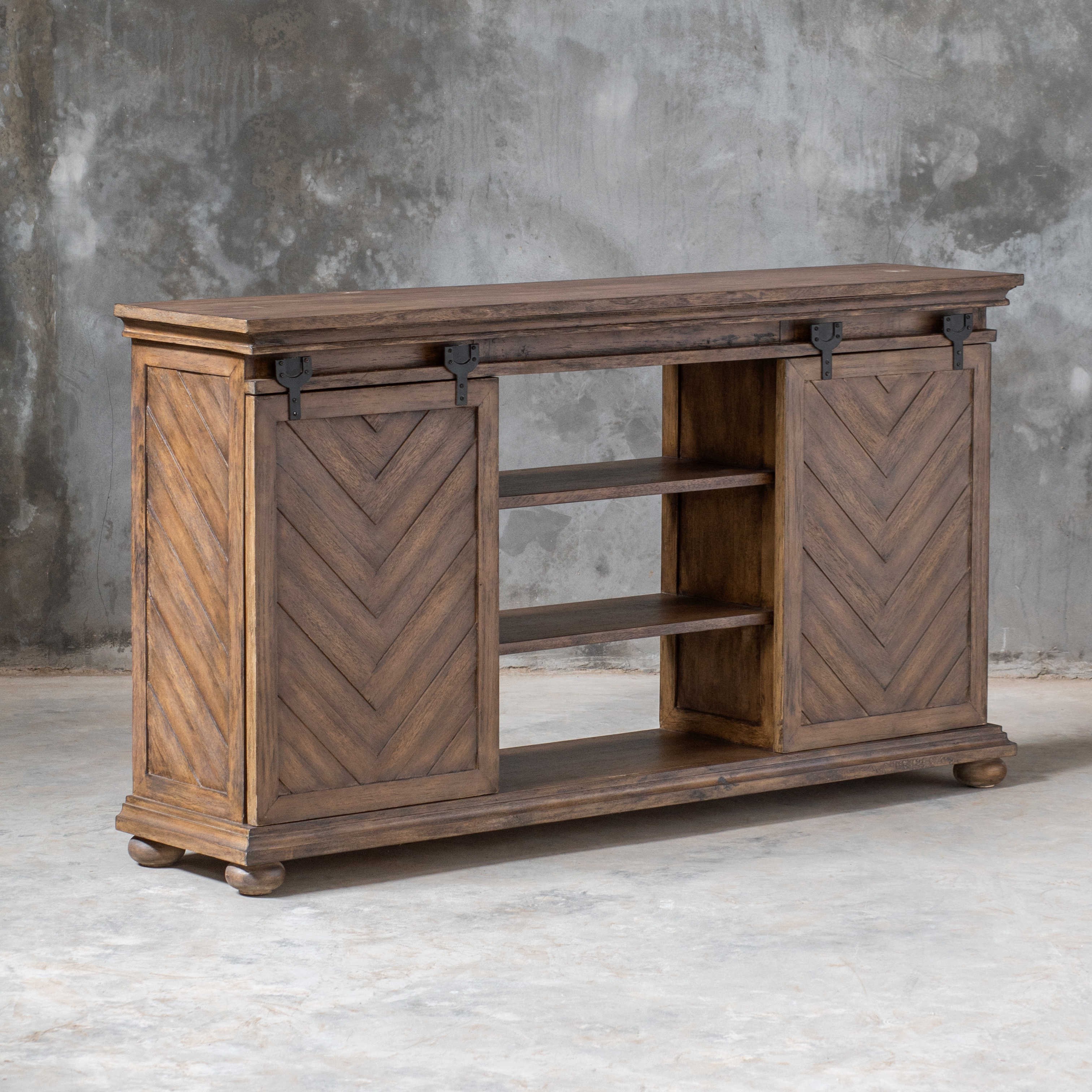 Stratford rustic barn new arrivals door tv stand